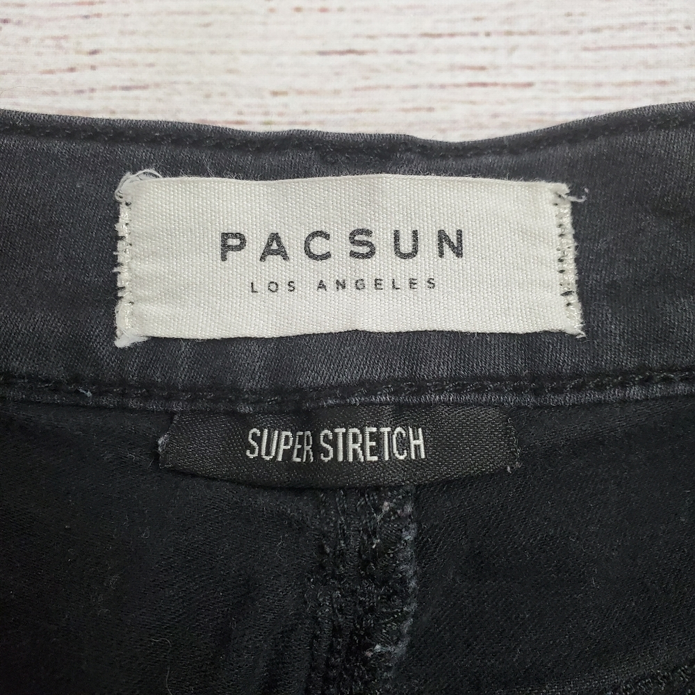 Pacsun | black distressed super stretch jegging - Picture 7 of 7